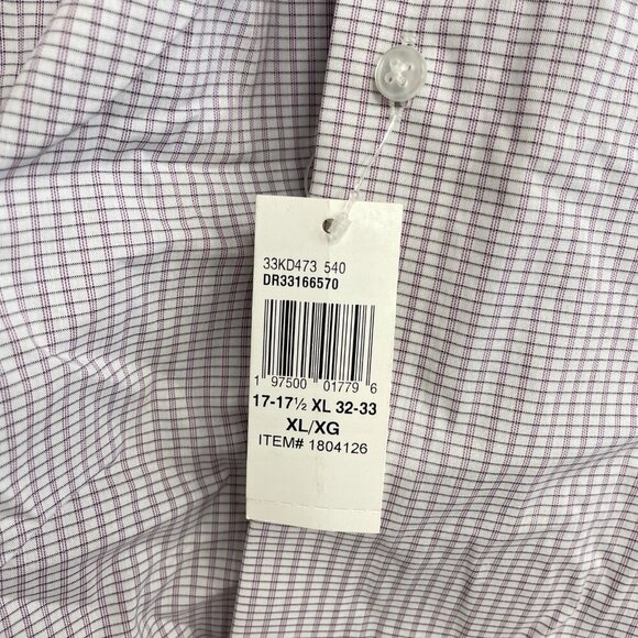 NEW Calvin Klein Men's XL Tech Active Stretch Dress Shirt Checkered Pattern - Picture 9 of 11